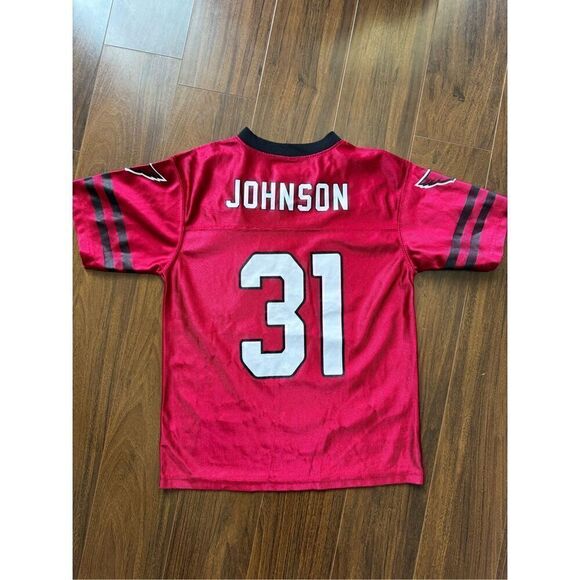 NFL Cardinals Johnson 31 red jersey youth L - Picture 3 of 4